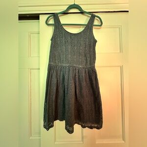 Mossimo Supply Co. Blue Pleated Midi Sundress